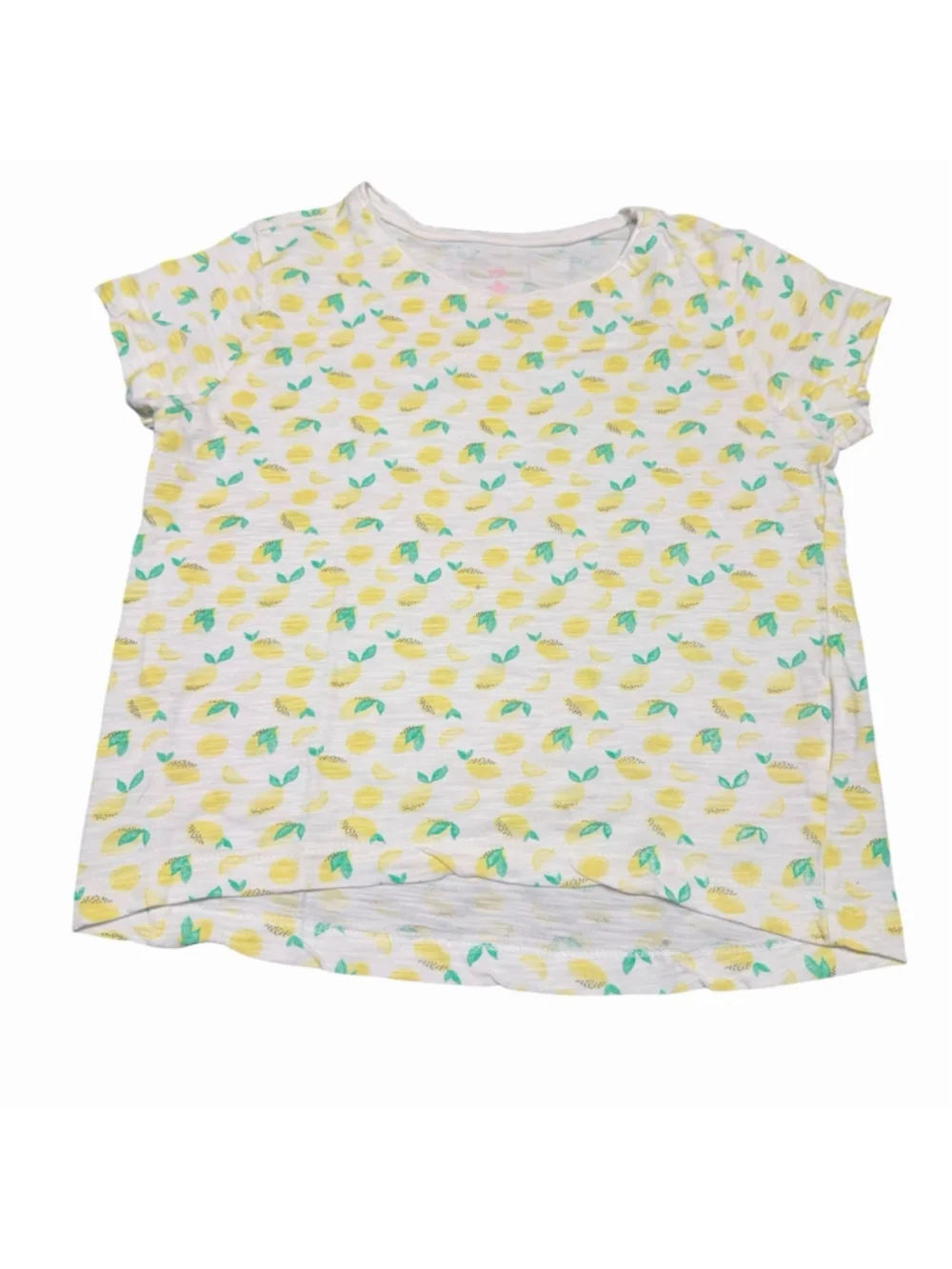 Girls Lemon Print Top Sz 7/8 Turquoise Skort Sz5/6 Set Summer Citrus Cotton READ